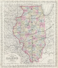 Load image into Gallery viewer, Desilver, Charles  "A New Map of the State of Illinois"