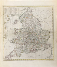 Load image into Gallery viewer, Guthrie, William “An Accurate Map of England and  Wales with the Principal Roads . . ..”  From &quot;A New geographical, historical, and commercial grammar;...&quot;

