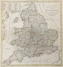 Load image into Gallery viewer, Guthrie, William “An Accurate Map of England and  Wales with the Principal Roads . . ..”  From "A New geographical, historical, and commercial grammar;..."