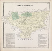 Load image into Gallery viewer, Witmer, A.R.  "East Nottingham.” From "Atlas of Chester County"