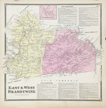 Load image into Gallery viewer, Witmer, A.R.  "East & West Brandywine, Guthrieville.” From "Atlas of Chester County"