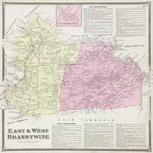 Load image into Gallery viewer, Witmer, A.R.  "East & West Brandywine, Guthrieville.” From "Atlas of Chester County"