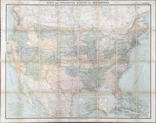 Load image into Gallery viewer, Handtke, F. “Karte der Vereinigten Staaten Von Nordamerika"