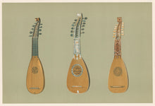 Load image into Gallery viewer, Gibb, William "Pandurina & two Milanese Mandolines." Pl. 30  From "A. J. Hipkins’ Musical Instruments Historic, Rare, and Unique"