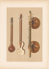 Load image into Gallery viewer, Gibb, William "Sitar and Vina." Pl. 42  From "A. J. Hipkins’ Musical Instruments Historic, Rare, and Unique"