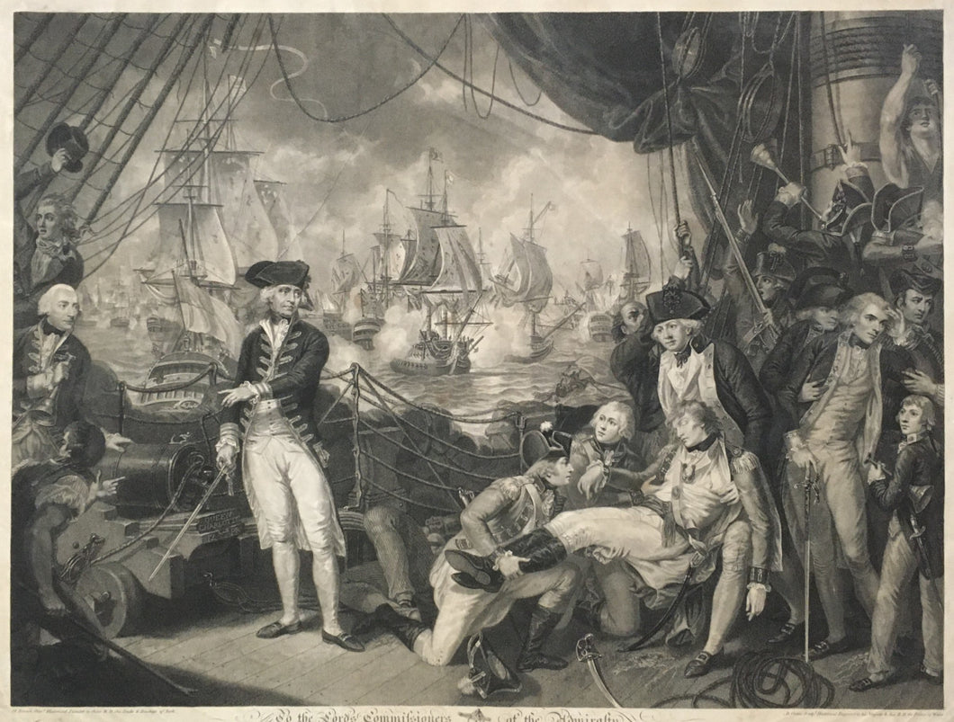 Brown, M. “To the Lord’s Commissioners of the Admiralty.  This Print of The Celebrated Victory obtained by The British Fleet under the Command of Earl Howe, over The French Fleet...”