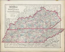 Load image into Gallery viewer, Gray, Frank A. "Gray's Atlas Map of Kentucky and Tennessee"