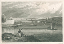 Load image into Gallery viewer, Burton, Charles "Upper Ferry Bridge and Fair Mount Waterworks, Philadelphia."