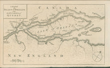 Load image into Gallery viewer, Unattributed "A Map of the Island of Orleans with the Environs of Quebec”