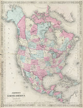 Load image into Gallery viewer, &quot;Johnson&#39;s North America&quot; 1866
