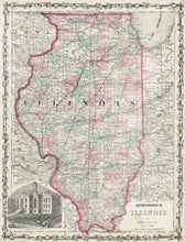 Load image into Gallery viewer, Johnson and Ward "Johnson's Illinois" 1862