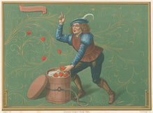 Load image into Gallery viewer, Ciappori, Cl'us  "France XVe Siecle. Rogier Bon Temps." From "Les Arts Somptuaires Histoire du Costume et de L’Ameublement et des arts et Industries qui s’y Rattachent"