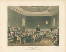 Load image into Gallery viewer, Rowlandson, Thomas & Pugin, Augustus Charles “Debating Society, Piccadilly.”  From "The Microcosm of London"