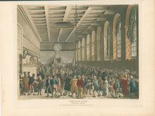 Load image into Gallery viewer, Rowlandson, Thomas & Pugin, Augustus Charles “Long Room, Custom House.”  From "The Microcosm of London"