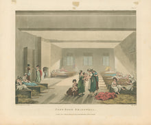 Load image into Gallery viewer, Rowlandson, Thomas & Pugin, Augustus Charles “Pass-Room Bridewell.” From "The Microcosm of London"
