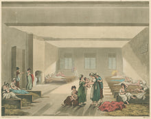 Load image into Gallery viewer, Rowlandson, Thomas & Pugin, Augustus Charles “Pass-Room Bridewell.” From "The Microcosm of London"