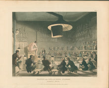 Load image into Gallery viewer, Rowlandson, Thomas & Pugin, Augustus Charles “Drawing from Life at the Royal Academy.” From "The Microcosm of London"