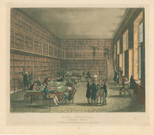 Load image into Gallery viewer, Rowlandson, Thomas & Pugin, Augustus Charles “Royal Institution, Albemarle Street.”  From "The Microcosm of London"