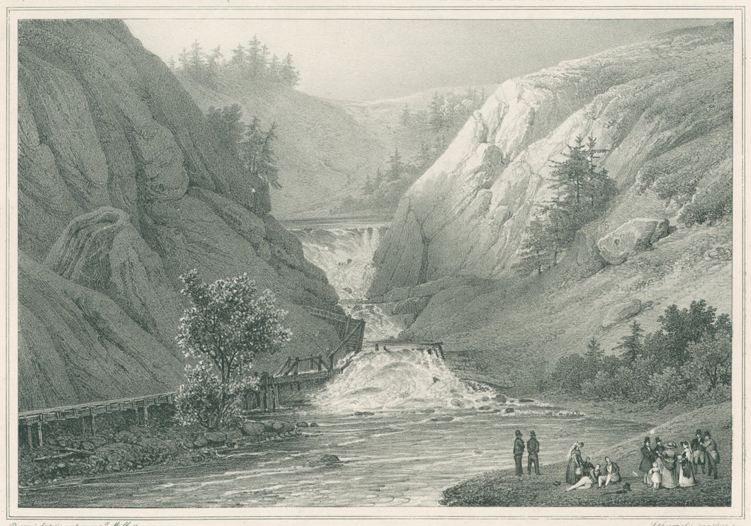 Milbert, Jacques Gerard “Falls of Mount Ida, above the city of Troy.”  [Rensselaer County, NY]