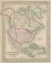 Load image into Gallery viewer, Williams, W. "Map of North America. Showing its Political Divisions and Recent Discoveries in the Polar Regions"