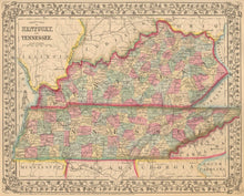 Load image into Gallery viewer, Mitchell, S.A. Jr. "County Map of Kentucky and Tennessee"