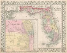 Load image into Gallery viewer, Mitchell, S. Augustus Jr.  "County Map of Florida"