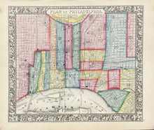 Load image into Gallery viewer, Mitchell, S. Augustus Jr. “Plan of Philadelphia.” From "Mitchell’s New General Atlas”