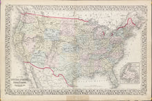 Load image into Gallery viewer, Mitchell Jr., S.A. "Map of The United States, and Territories. Together With Canada &c." 1874