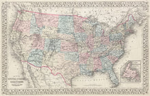 Load image into Gallery viewer, Mitchell Jr., S.A. "Map of The United States, and Territories. Together With Canada &c." 1880