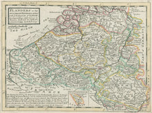 Load image into Gallery viewer, Moll, Herman "FLANDERS or the Austrian Netherlands with ye Bishoprick of Liege.….Agreeable to Modern History by H. Moll, Geogr"