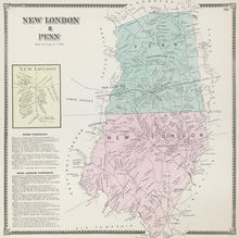 Load image into Gallery viewer, Witmer, A.R.  “New London & Penn.” From "Atlas of Chester County"