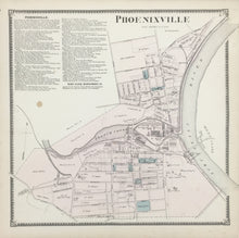 Load image into Gallery viewer, Witmer, A.R.  “Phoenixville.” From &quot;Atlas of Chester County&quot;
