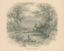 Load image into Gallery viewer, Waud, Alfred R. “Glimpse of Lake Michigan” From "Picturesque America"