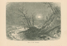 Load image into Gallery viewer, Waud, Alfred R. “Shore of Lake Michigan” From "Picturesque America"