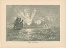 Load image into Gallery viewer, Waud, Alfred R. “Sunset, Lake Michigan” From "Picturesque America"
