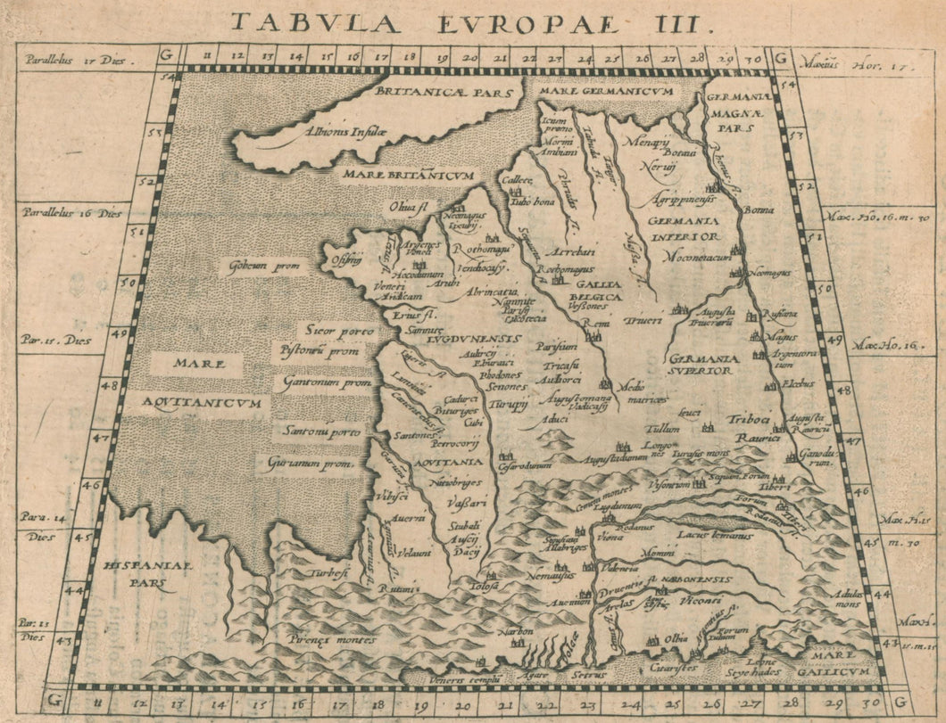 Porro, Girolamo after Magini, Giovanni “Tabula Europae III.”  [France]