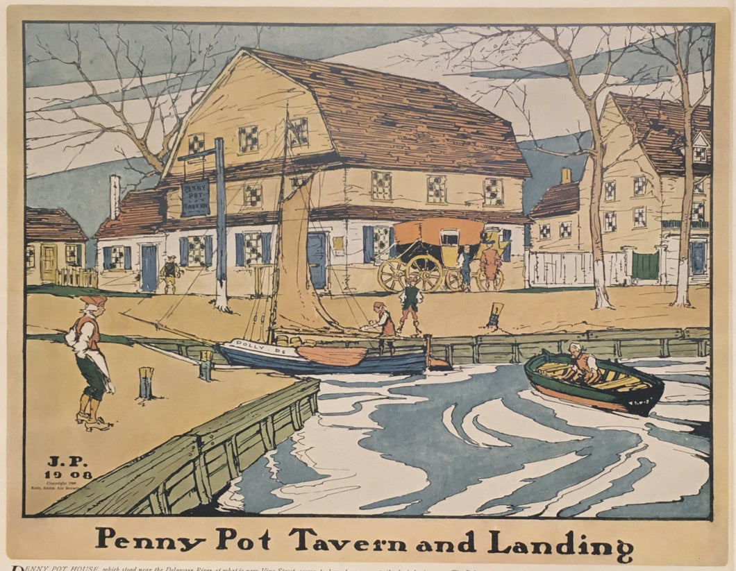 Preston, James  “Penny Pot Tavern and Landing.”  [Delaware River/Vine St.]