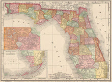 Load image into Gallery viewer, Rand McNally "Florida." From "Rand, McNally's Atlas of the World" 1899