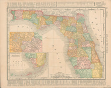 Load image into Gallery viewer, Rand McNally  "Florida." From "Rand, McNally's Atlas of the World"