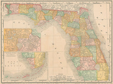 Load image into Gallery viewer, Rand McNally  "Florida." From "Rand, McNally's Atlas of the World"