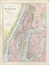 Load image into Gallery viewer, Rand McNally.  “NewYork, Brooklyn and Jersey City and Westchester.” 1899