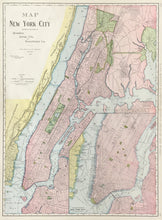 Load image into Gallery viewer, Rand McNally.  “NewYork, Brooklyn and Jersey City and Westchester.” 1899