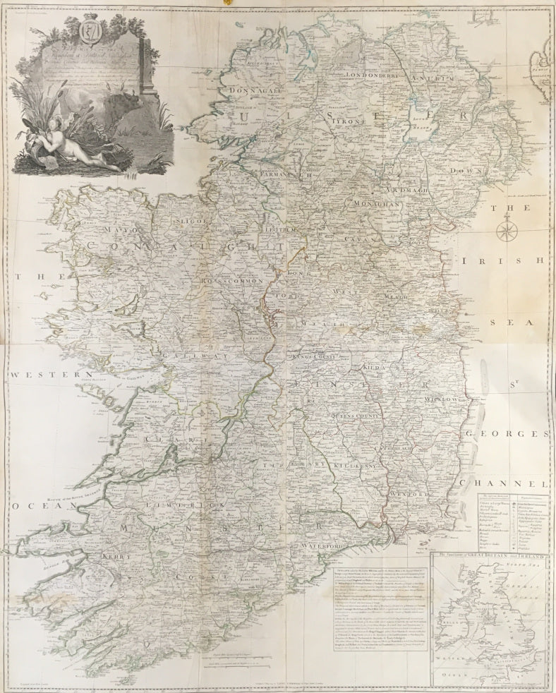 Rocque, John  “A Map of the Kingdom of Ireland, Divided into Provinces Counties and Baronies,…”