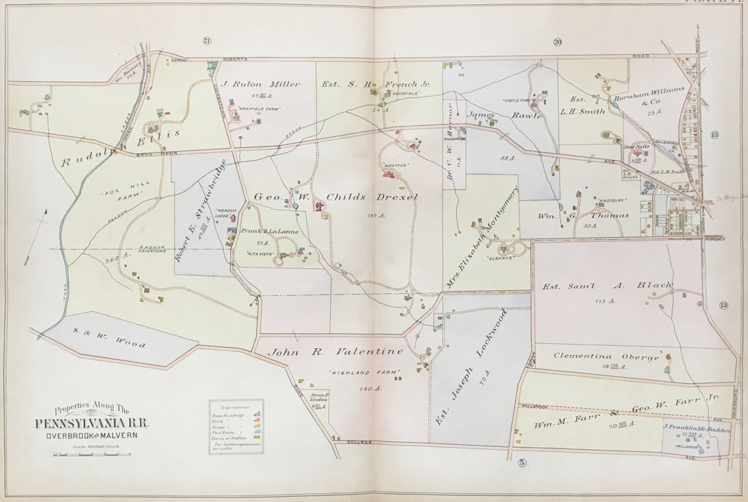 Smith, E.V.  [Bryn Mawr-Radnor & Haverford Townships]. Plate 14.