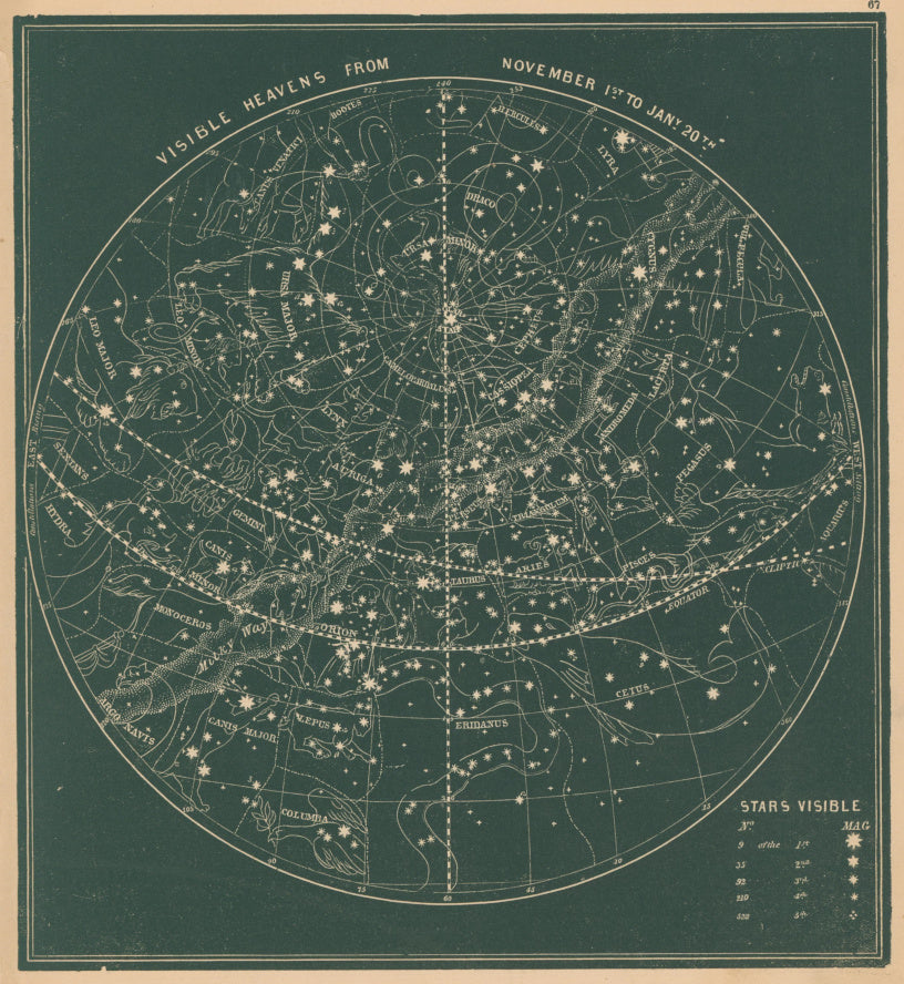 Smith, Asa.  “Visible Heavens From November 1st to Jan 20th.”  Plate 67.