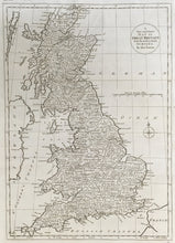 Load image into Gallery viewer, Bowen, Thomas "A New and Correct Map of Great Britain from the most accurate surveys, By Thos. Bowen."  From Thomas Bankes’ "A Modern, Authentic and Complete System of Universal Geography"