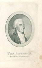 Load image into Gallery viewer, Unattributed. "Thos. Jefferson. President of the United States"