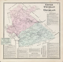 Load image into Gallery viewer, Witmer, A.R.  “Upper Uwchlan and Uwchlan, Lionville.” From "Atlas of Chester County"