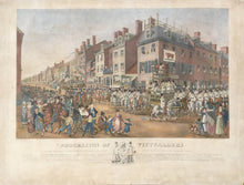 Load image into Gallery viewer, Krimmel, John L. “Procession of Victuallers of Philadelphia, on the 15th of March, 1821. Conducted under the direction of Mr. William White...”