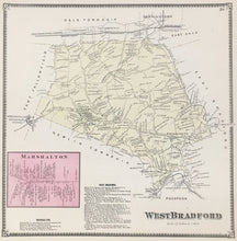 Load image into Gallery viewer, Witmer, A.R.  “West Bradford, Marshalton.” From "Atlas of Chester County"